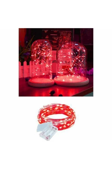 DDTREND Peri Led 5 Metre Pilli Kırmızı Renk Dekoratif Aydınlatma ürün görseli 1