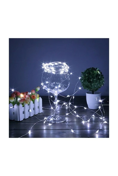 DDPEST LA-Pil İle Çalışan Dekoratif 5 Metre Peri Led Işık Beyaz Işık Aydınlatma (Piller Dahil Değildir)-9 ürün görseli 1