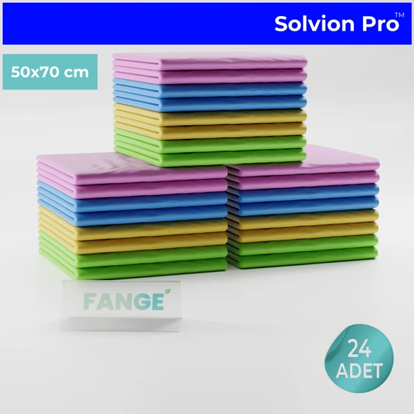24 Adet FANGE Solvion Pro Temizlik Bezi, Büyük Boy 50 x 70, Yeni Nesil Temizlik Bezi ürün görseli 1