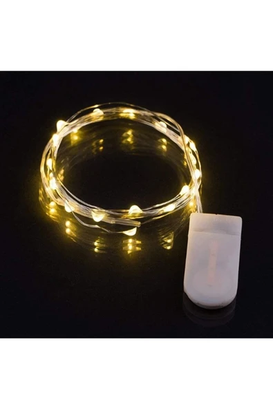DDPEST 3 Metre Peri Led Günışığı Sarı Dekoratif Kendinden Pilli ürün görseli 1