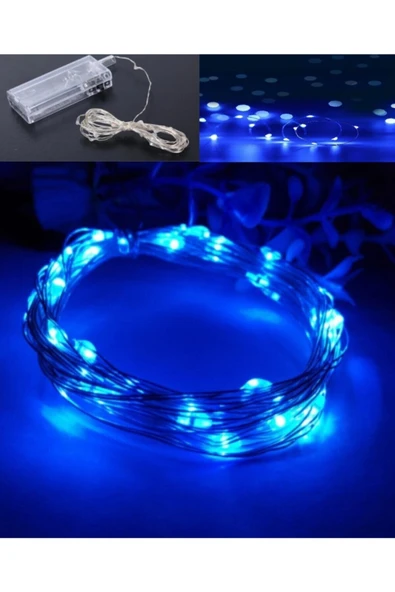 DDPEST Pil Ile Çalışan Dekoratif 3 Metre Peri Led Işık Mavi Işık Aydınlatma (PİLLER DAHİL DEĞİLDİR)-nt ürün görseli 1