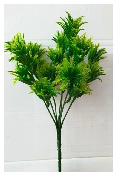 DDPEST Yapay Çiçek Mini Yeşil Sıkas Demeti 5 Dal Garnitür Aranjman Dikey Bahçe Yeşillik 29 Cm-nt ürün görseli 1