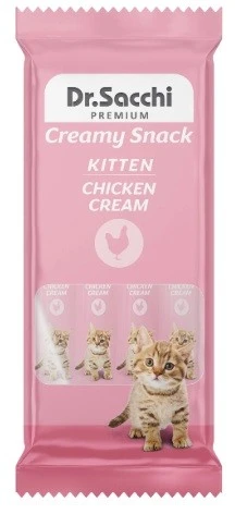 Dr.Sacchi Creamy  Sıvı Tavuklu Yavru Kedi Ödülü 4 Lü ürün görseli 1