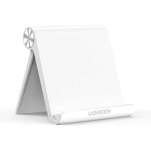 UGREEN 30485 LP115 15 Derece  to 100 Derece Ayarlanabilir Açı Çok Açılı Masaüstü Tablet Telefon Standı Beyaz ürün görseli 1