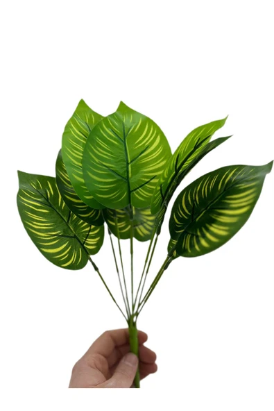 DDPEST Dekoratif 9 Dallı Yapay Çiçek 9 Dal Demet Yapay Yaprak 30 cm ürün görseli 1
