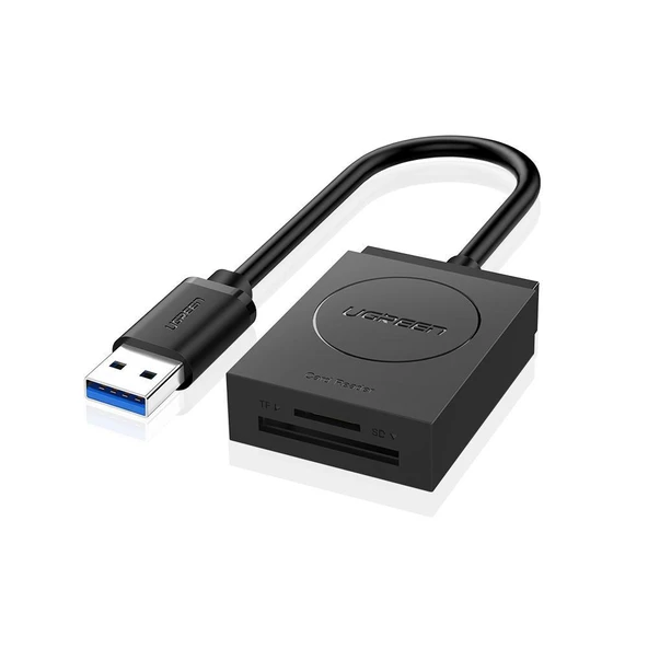 UGREEN 20250 2 in 1 USB 3.0 SD / TF Kart Okuyucu Yüksek Hızlı Veri Aynı Anda 2 Kartı Okuma/Yazma ürün görseli 1