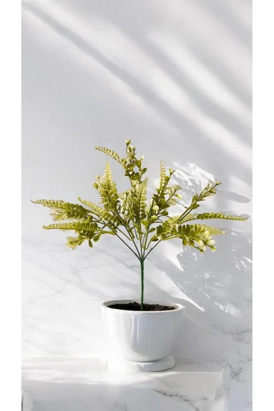 DDTREND Yapay Çiçek Susam Yaprak Demeti Dikey Bahçe , Akvaryum Garnitür Aranjman 35cm 5 Dallı ürün görseli 1