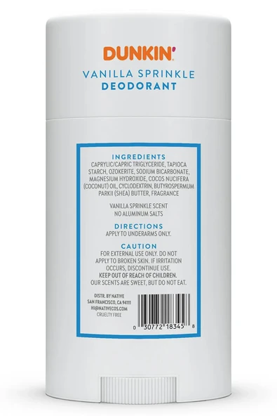 Native Dunkin Vanilla Sprinkle Alüminyumsuz Stick Deodorant 75GR - Resim 2