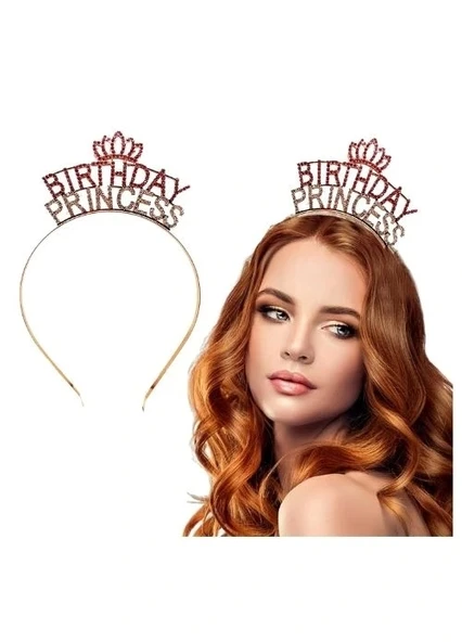 Nessiworld Birthday Princess Kristal Taç – Rose Gold Kaplama ürün görseli 1