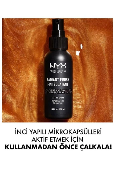 NYX PROFESSİONAL MAKEUP Radıant Fınısh Settıng Spray - Resim 6