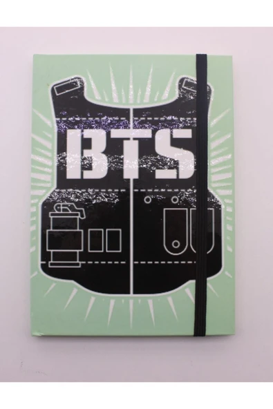 Lastikli Noktalı Sert Kapak Bts Defter - Resim 4