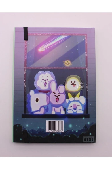 Lastikli Noktalı Sert Kapak Bts Defter - Resim 2