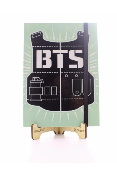 Bts Tasarımlı Defter Lastikli Noktalı Sert Kapak Bts Defter ürün görseli 1