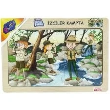 Ahşap Eğitici Puzzle İZCİLER KAMPTA Onyıl Oyuncak ürün görseli 1