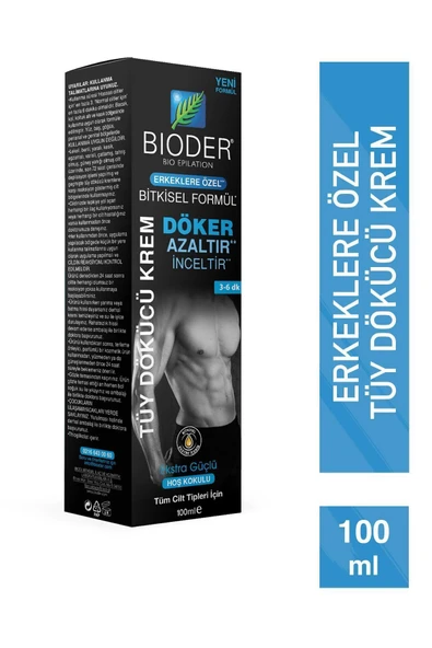 Bioder Erkeklere Özel Tüy Dökücü Krem 100 ml Tüy Azaltıcı Etki ürün görseli 1
