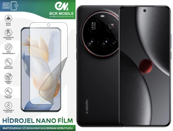 Xiaomi 15 Ultra ile Uyumlu Hidrojel Nano Ekran Koruyucu Film MAT(Tempered Cam Değildir!) ürün görseli 1
