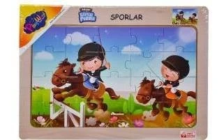 Ahşap Eğitici Puzzle - Sporlar - 20 Parça ürün görseli 1