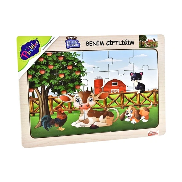 Onyıl Ahşap Puzzle  - Benim Çiftliğim - 20 Parça - Resim 2