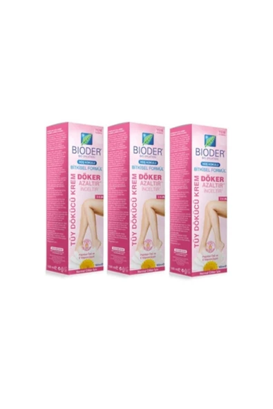 Bioder Normal Ciltler Için Tüy Dökücü Krem 3 x 100 ml ürün görseli 1