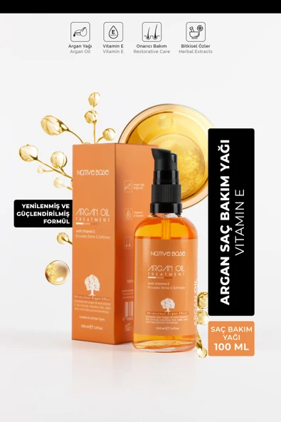 Argan Yağı Kuru ve Kırılgan Saçlar İçin Yoğun Nemlendirici ve Besleyici Özellikli 100 Ml ürün görseli 1