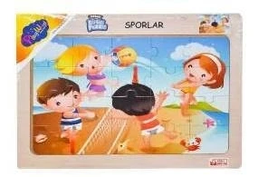 Ahşap Eğitici Puzzle - Sporlar - 20 Parça ürün görseli 1