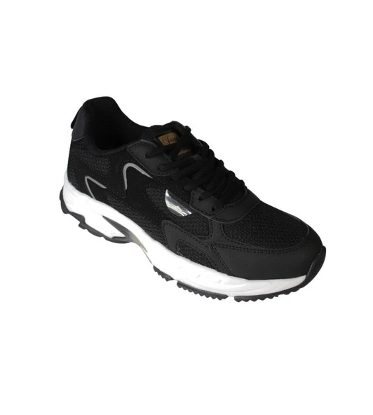 JUMP Kadın Siyah Kalın Taban Fileli Memory İç Taban Sneaker Spor Ayakkabı ürün görseli 1