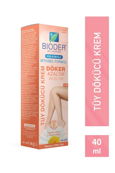 Bioder Hassas Ciltler İçin Tüy Dökücü Krem 40ml ürün görseli 1
