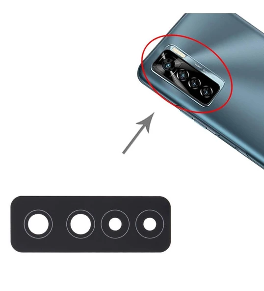 Tecno Camon 17 Pro İle Uyumlu Kamera Camı İthal Set CG8 CG8h ürün görseli 1