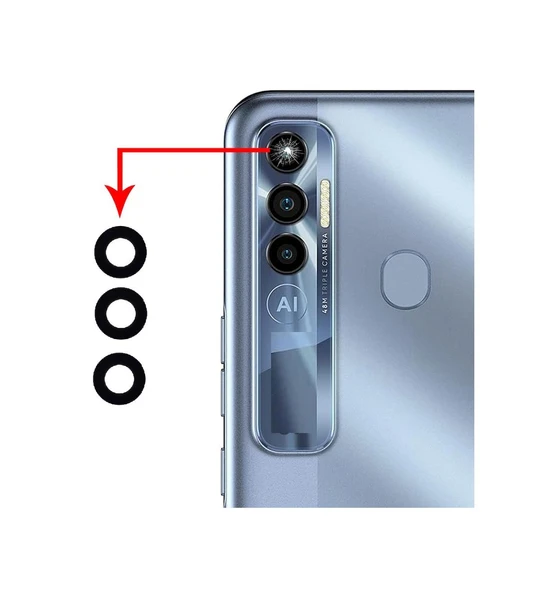 Tecno Spark 7 Pro İle Uyumlu Kamera Cam Set KF8 ürün görseli 1
