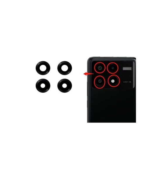 Poco X6 Pro İle Uyumlu Kamera Camı İthal Set 2311DRK48G 2311DRK48I ürün görseli 1