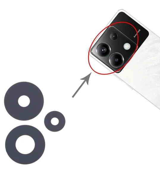 Poco X6 5G İle Uyumlu Kamera Camı İthal 23122PCD1G 23122PCD1I ürün görseli 1