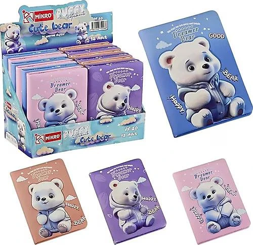MIKRO PUFFY PF-20 CUTE BEAR GIRL NOT DEFTERI ürün görseli 1