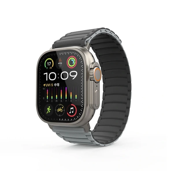 Watch Ultra 49mm Uyumlu Akıllı Saat Kordonu-122 Silikon Kordon Strap Kayış ürün görseli 1
