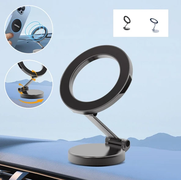 QASUL Mıknatıslı Katlanır Manyetik Araba İçi MagSafe İçin Cep Telefonu Tutucu 360 ° Dönebilen ürün görseli 1