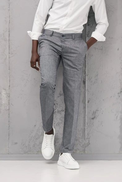 Slimfit Pamuklu Yan Cep Yazlık Gabardin Pantolon ürün görseli 1