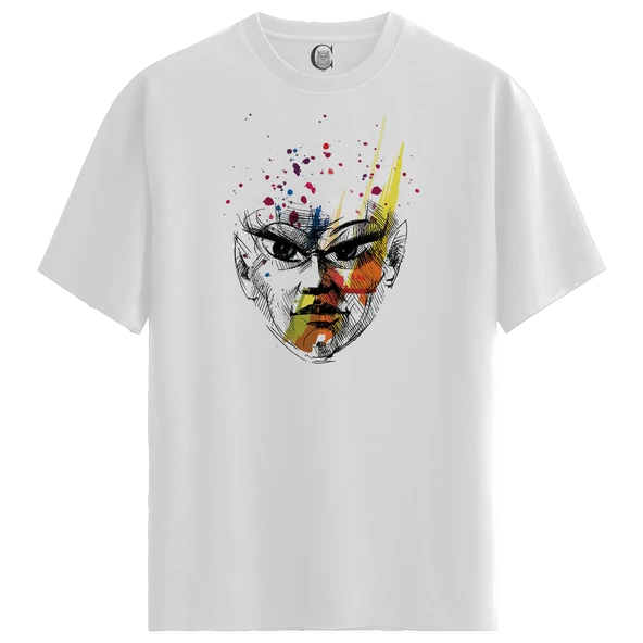 Colorful Expression - %100 Pamuklu Kadın Beyaz Tişört - Premium Quality ürün görseli 1