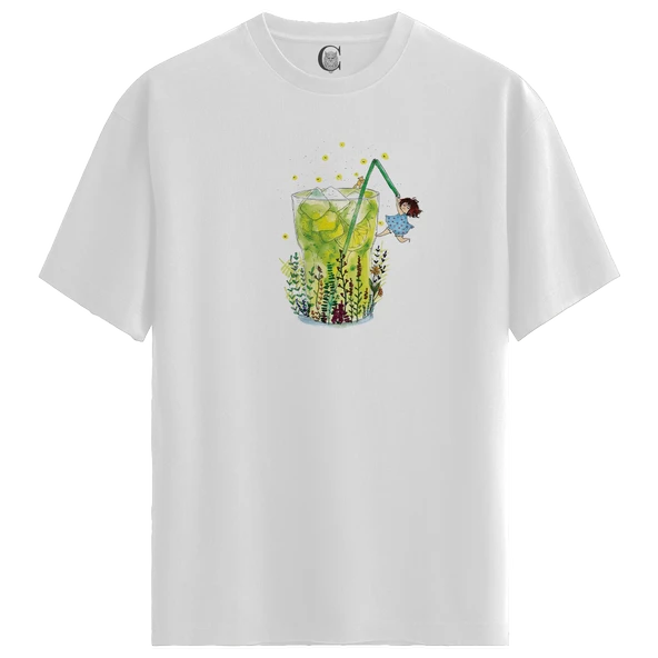 Lemonade Dream - %100 Pamuklu Kadın Beyaz Tişört - Premium Quality ürün görseli 1