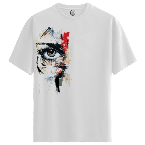 Vision Fragment - %100 Pamuklu Kadın Beyaz Tişört - Premium Quality ürün görseli 1