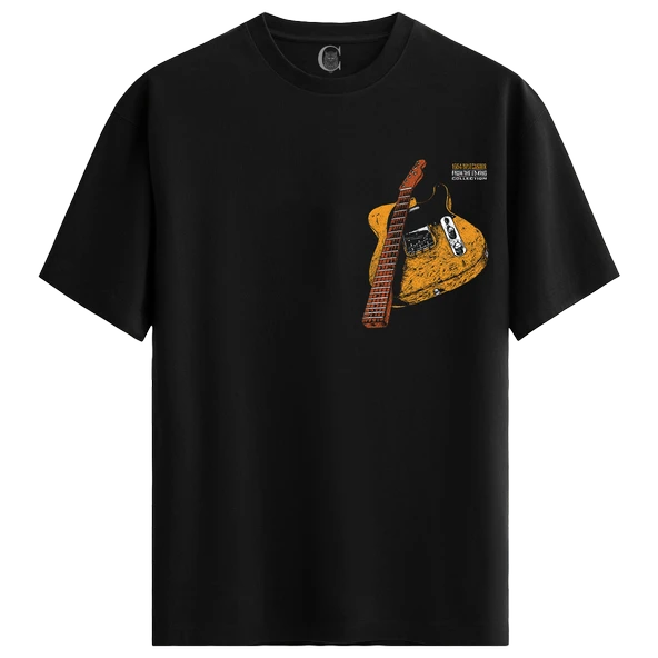 Telecaster '54 %100 Pamuklu Erkek Siyah Tişört - Premium Quality ürün görseli 1