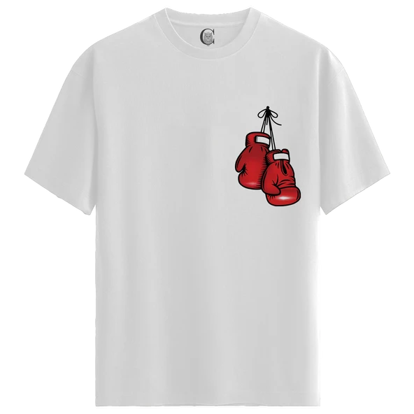 Boxing Spirit - %100 Pamuklu Erkek Beyaz Tişört - Premium Quality ürün görseli 1