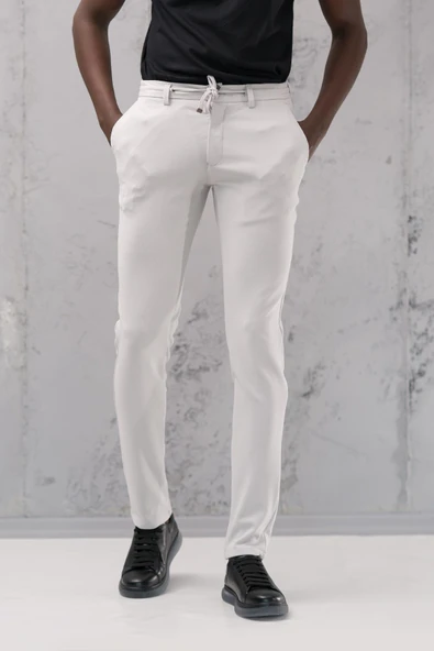 Slimfit Armürlü Full Likralı Esnek Beli Lastikli Yazlık Jogger Pantolon ürün görseli 1