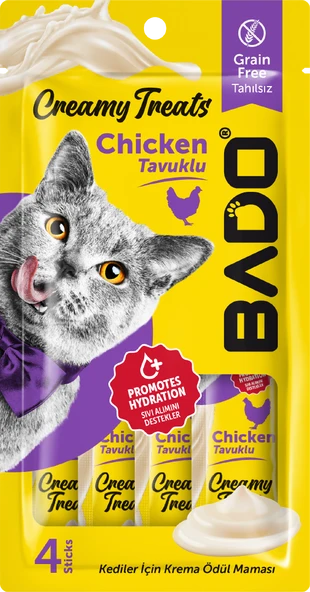 Bado Kedi Krema Ödül Maması Tavuklu 4'lü ürün görseli 1