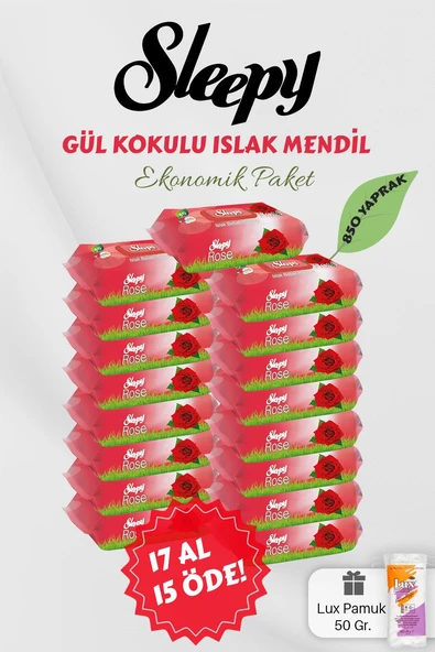 Sleepy Gül Kokulu Bebek Mendili 17 AL 15 Öde Hediyeli ürün görseli 1