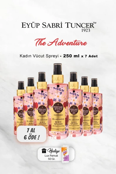 7 AL 6 ÖDE Eyüp Sabri Tuncer Vücut Spreyi Adventure 250 ml, Pamuk Hediyeli ürün görseli 1