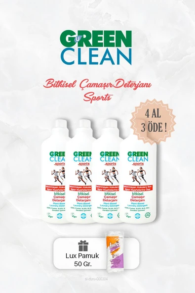4 AL 3 ÖDE Bitkisel  Çamaşır Deterjanı Sports 1000 ml ürün görseli 1