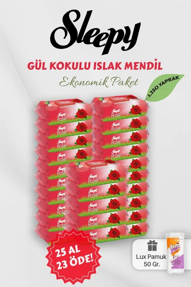 Sleepy Gül Kokulu Bebek Mendili 25 AL 23 Öde Hediyeli ürün görseli 1