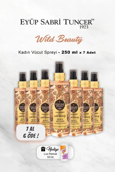 7 AL 6 ÖDE Eyüp Sabri Tuncer Vücut Spreyi Wild Beauty 250 ml, Pamuk Hediyeli ürün görseli 1