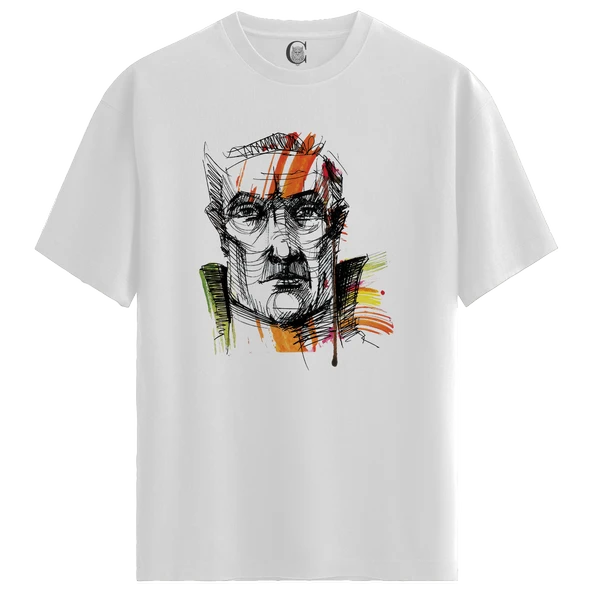 Fragments of Thought - %100 Pamuklu Erkek Beyaz Tişört - Premium Quality ürün görseli 1