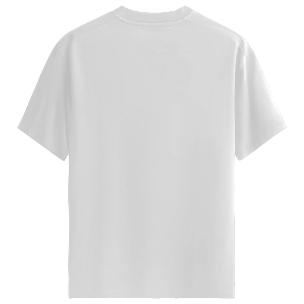 Urban Patchwork - %100 Pamuklu Kadın Beyaz Tişört - Premium Quality - Resim 2