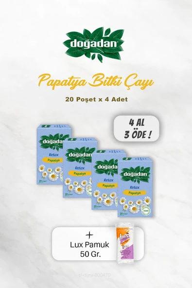 4 AL 3 ÖDE Doğadan Papatya Bitki Çayı, Pamuk ürün görseli 1